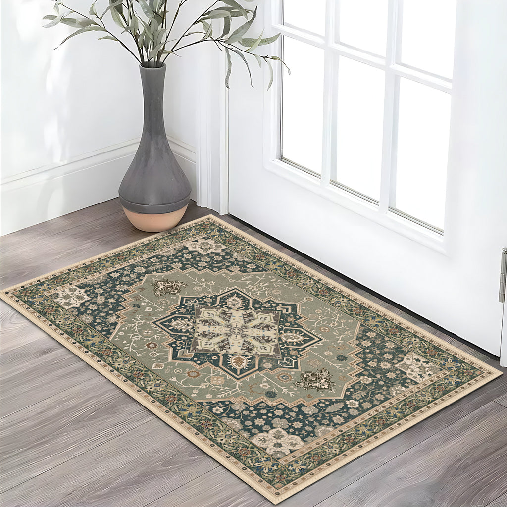 Boho Kitchen Rug Mat Sets 3 Piece, Farmhouse Non Slip Kitchen Rug Runner, Washable Non Skid Kitchen Rugs, Bohemian Kitchen Floor Mat For Entryway Laundry Room