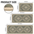 Boho Kitchen Rug Mat Sets 3 Piece, Farmhouse Non Slip Kitchen Rug Runner, Washable Non Skid Kitchen Rugs, Bohemian Kitchen Floor Mat For Entryway Laundry Room